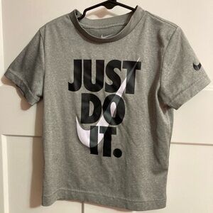 Nike Kids Charcoal Gray 'Just Do It' Tee